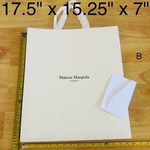 Maison Margiela Paper Shopping Bag - white large, 17.5" x 15.25" x 7" [B]